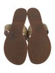 Tory Burch Leather Animal Print Slides