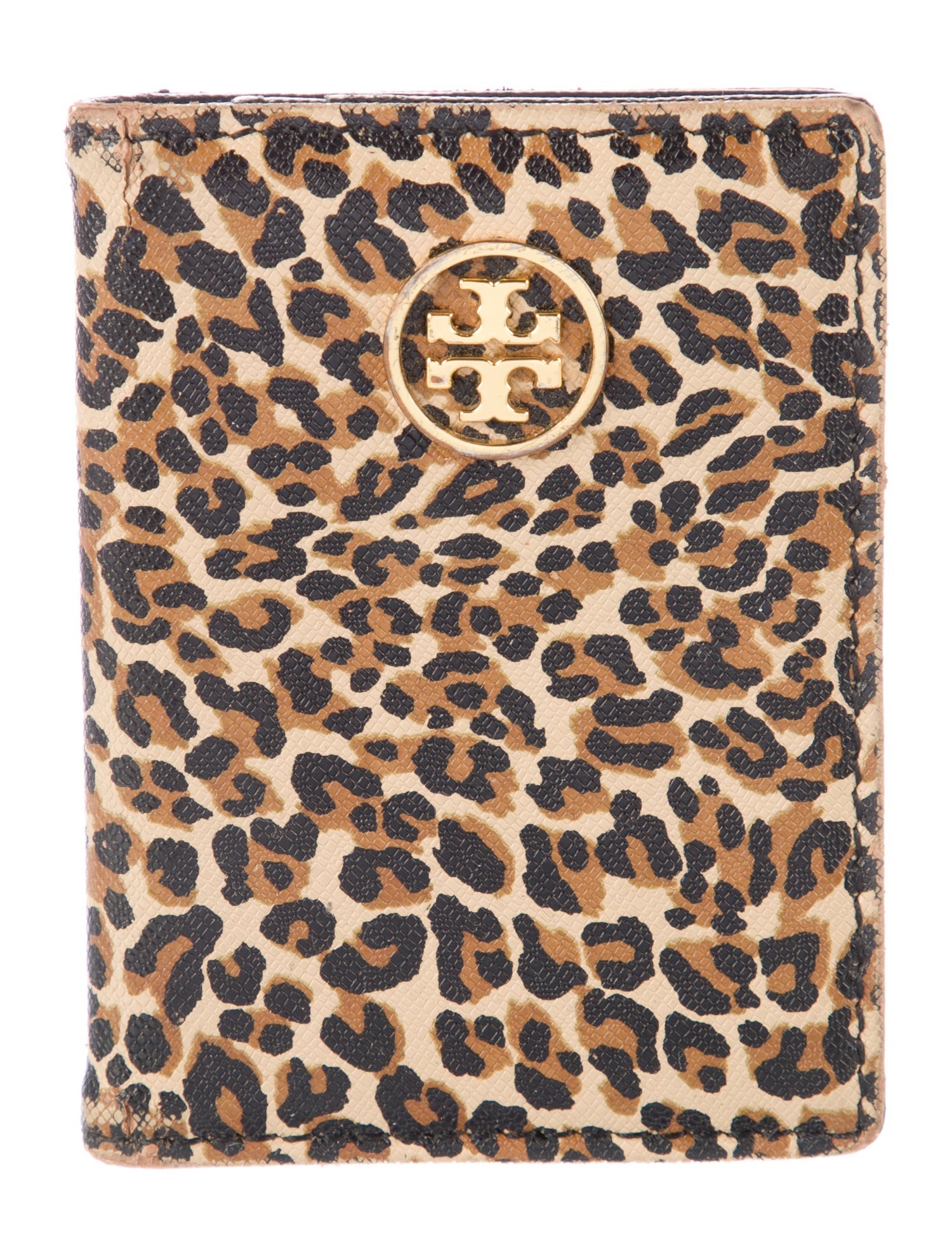 Tory Burch Leather Animal Print Bifold Wallet