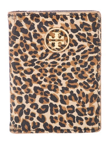 Tory Burch Wallets Leather Animal Print Bifold Wallet