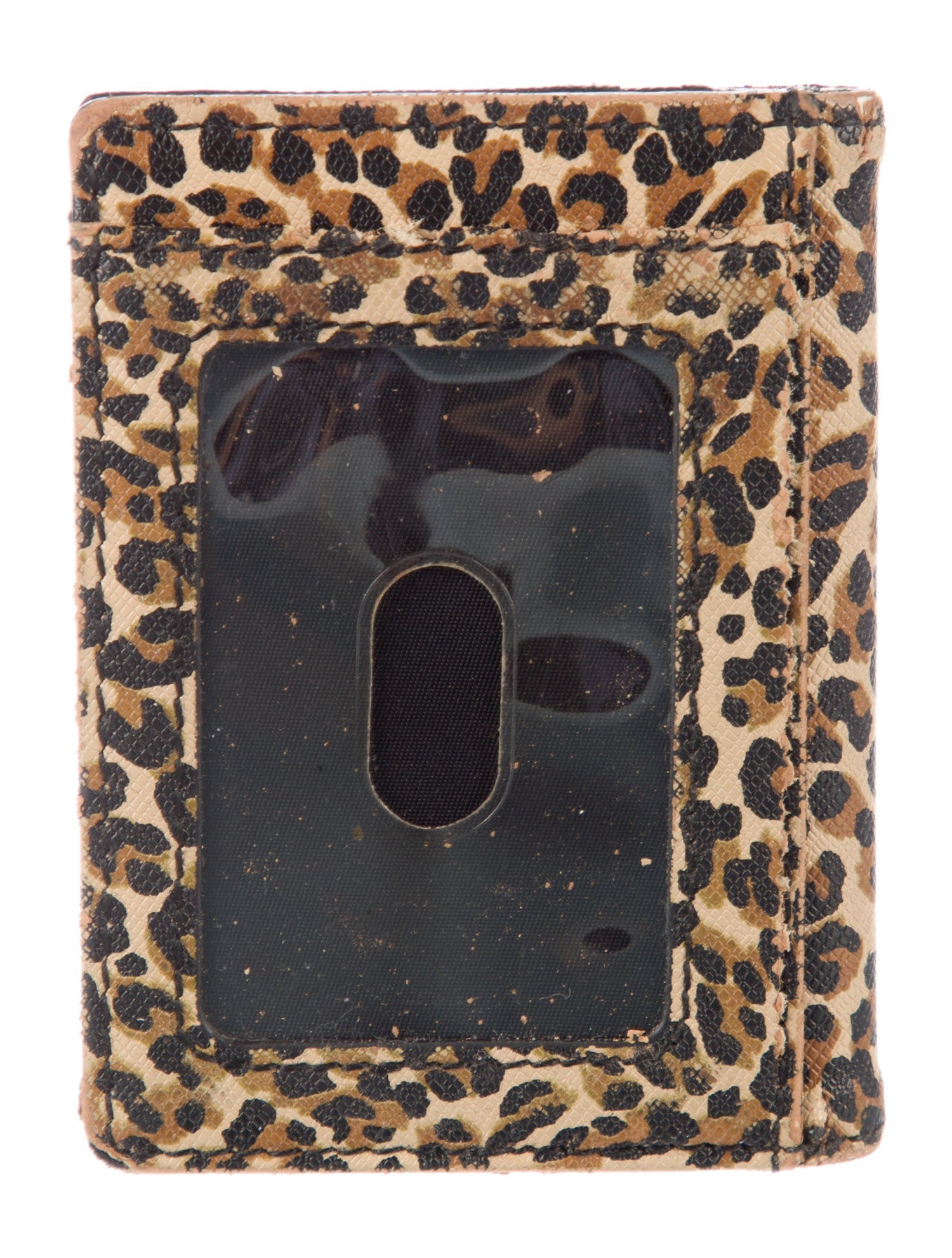 Tory Burch Leather Animal Print Bifold Wallet