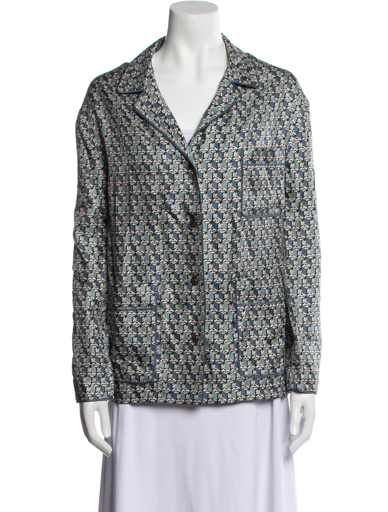 Tory Burch Silk Printed Pajamas