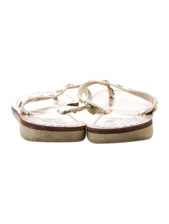 Tory Burch Leather Studded Accents Slides