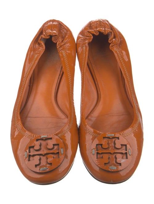 Tory Burch Signature Logo Patent Leather Ballet Flats