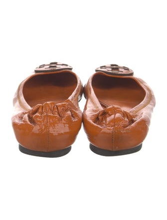 Tory Burch Signature Logo Patent Leather Ballet Flats