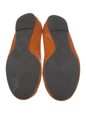 Tory Burch Signature Logo Patent Leather Ballet Flats