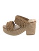 Tory Burch Suede Fringe Trim Accent Espadrilles
