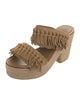 Tory Burch Suede Fringe Trim Accent Espadrilles