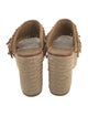 Tory Burch Suede Fringe Trim Accent Espadrilles