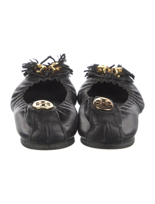 Tory Burch Leather Bow Accents Ballet Flats