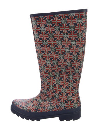 Tory Burch Rubber Printed Rain Boots