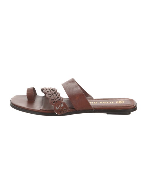Tory Burch Leather Cutout Accent Slides
