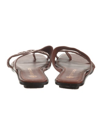 Tory Burch Leather Cutout Accent Slides