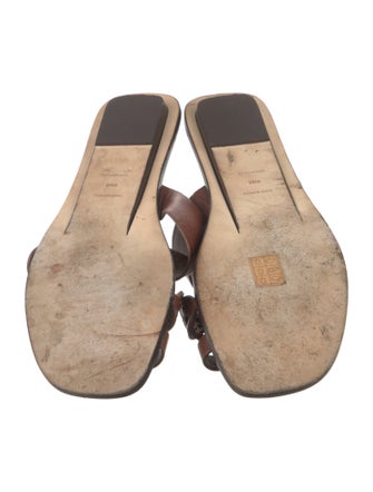 Tory Burch Leather Cutout Accent Slides