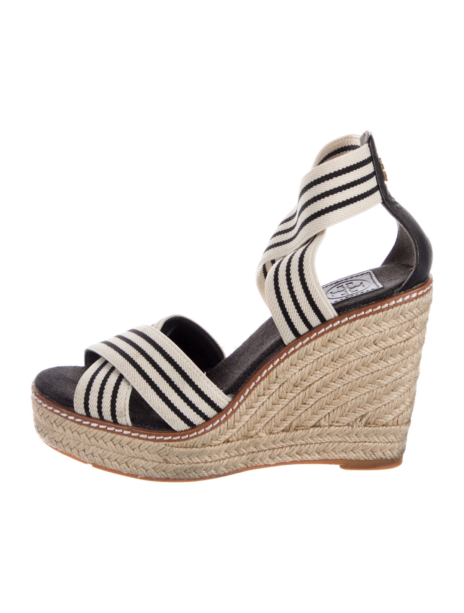 Tory Burch Canvas Striped Espadrilles