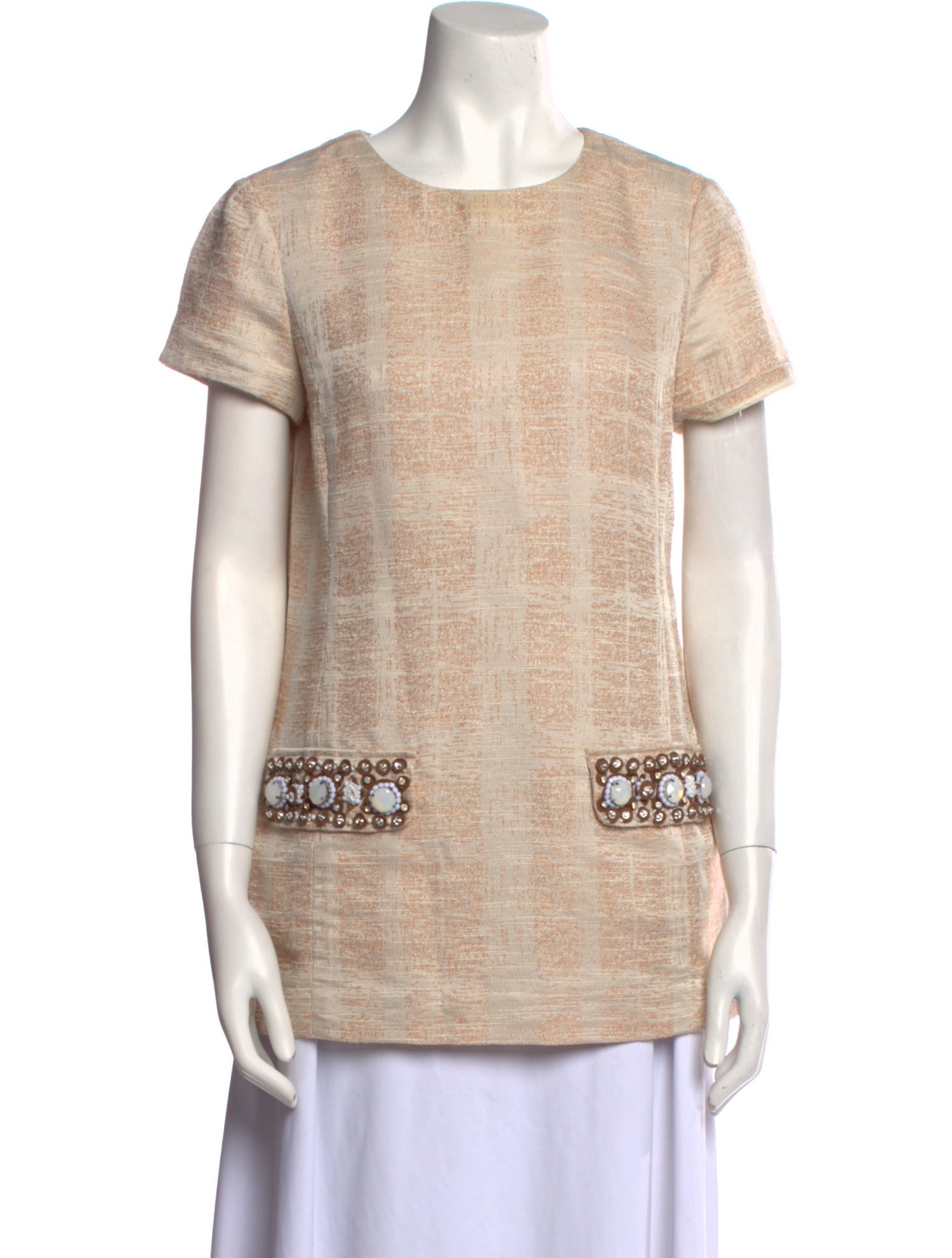 Tory Burch Striped Crew Neck T-Shirt