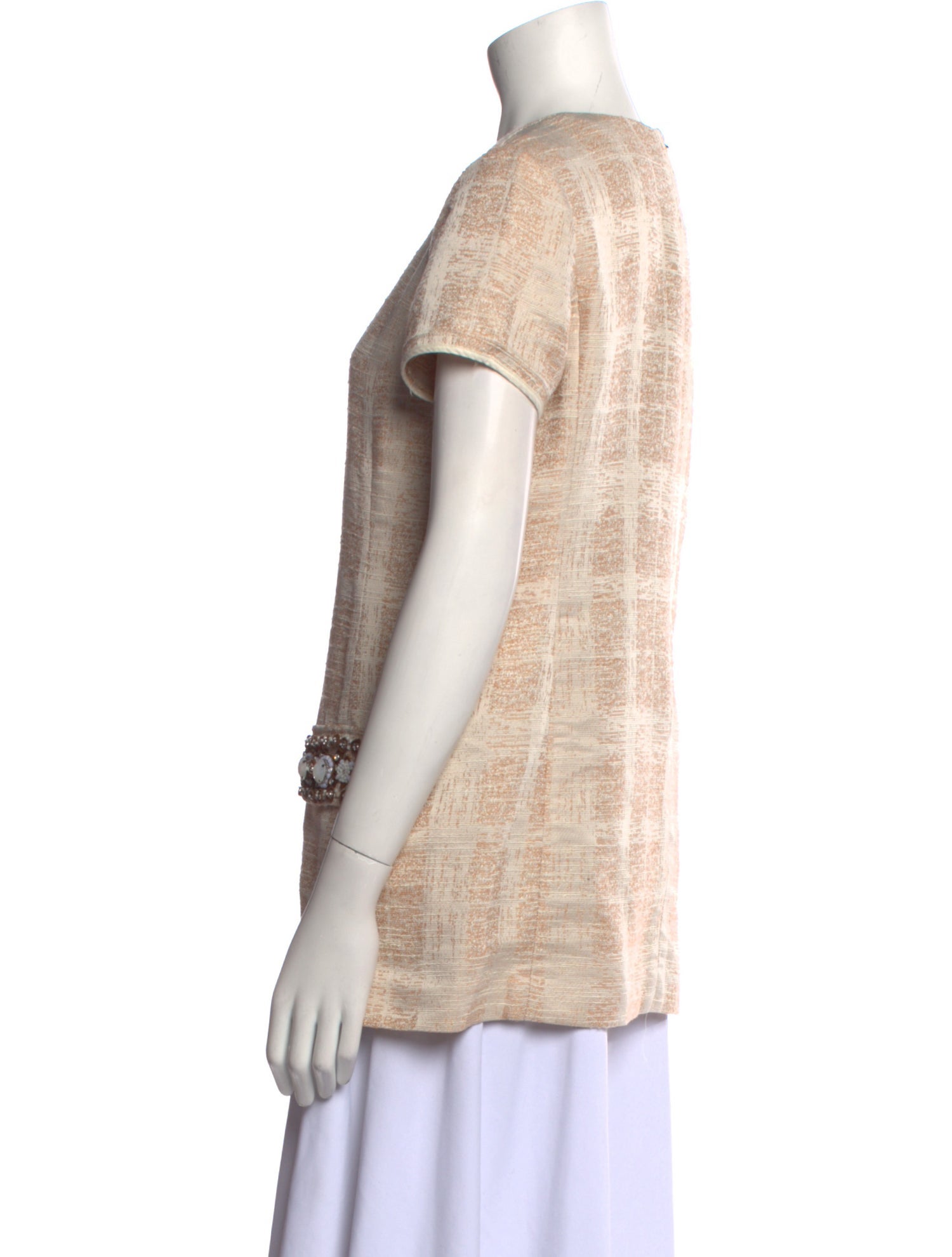 Tory Burch Striped Crew Neck T-Shirt