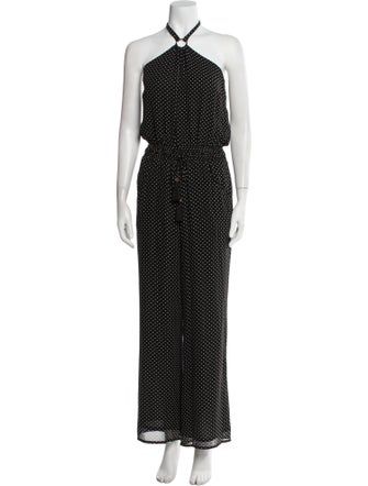 Tory Burch Silk Polka Dot Print Jumpsuit