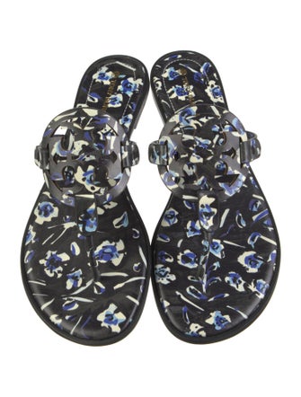Tory Burch Leather Printed T-Strap Sandals