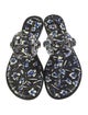 Tory Burch Leather Printed T-Strap Sandals