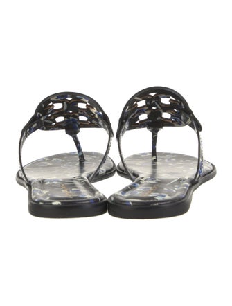 Tory Burch Leather Printed T-Strap Sandals