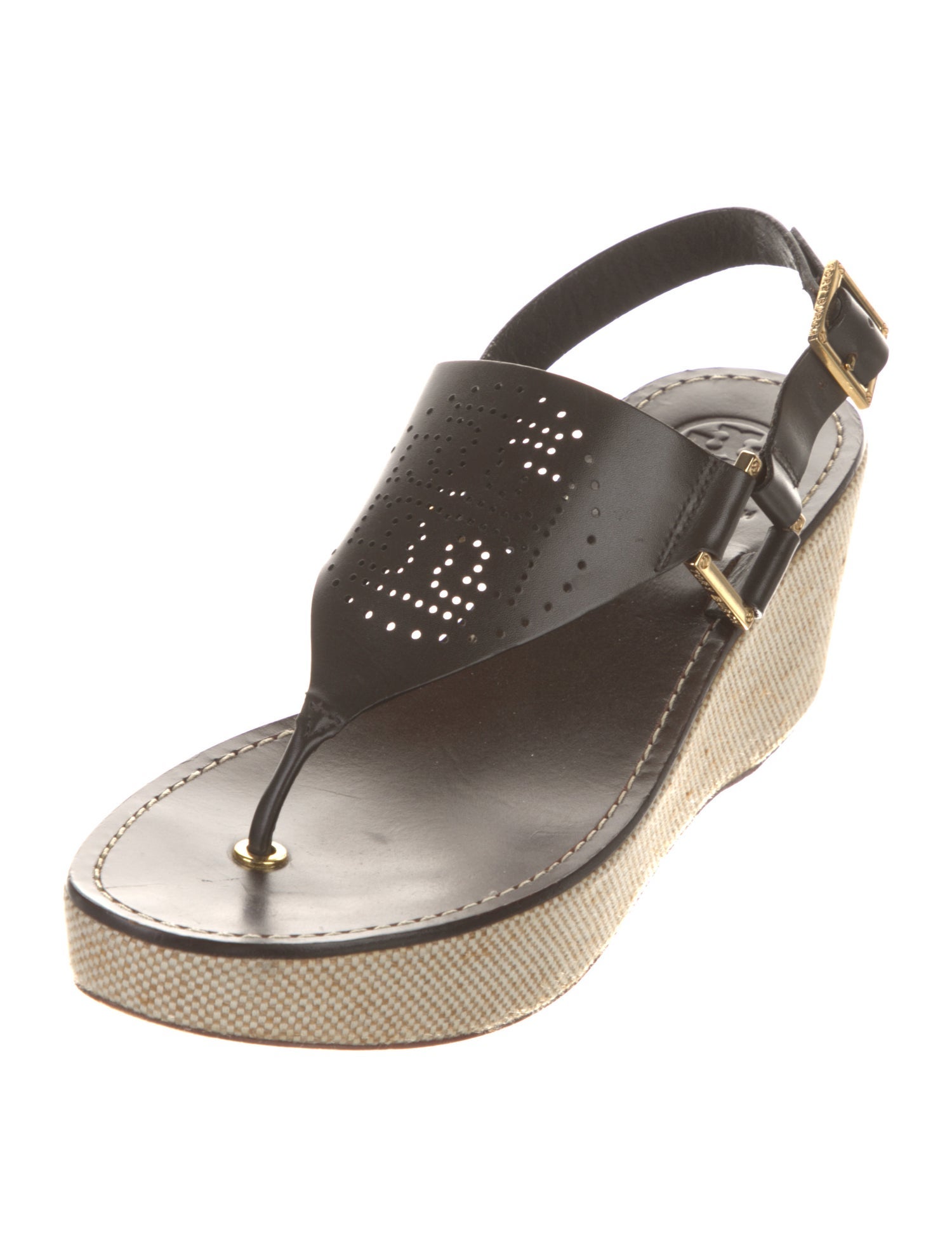 Tory Burch Leather Slingback Sandals