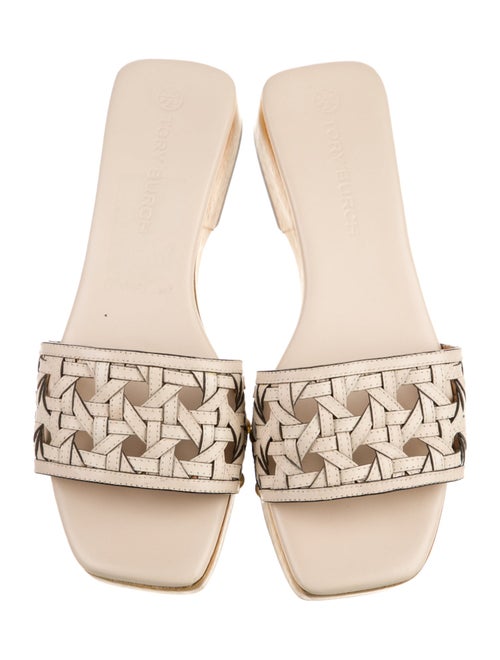 Tory Burch Leather Printed Slides