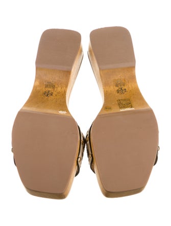 Tory Burch Leather Printed Slides