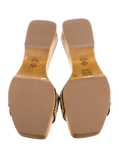 Tory Burch Leather Printed Slides