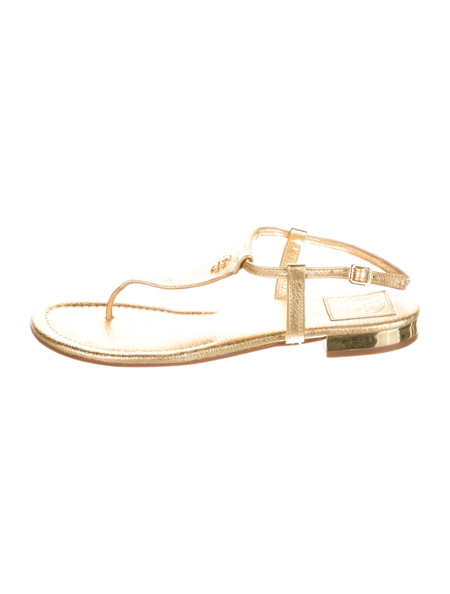 Tory Burch Leather T-Strap Sandals