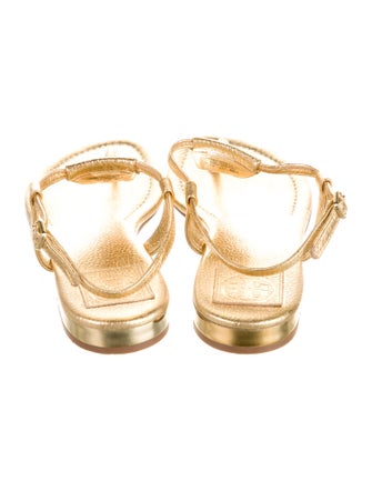 Tory Burch Leather T-Strap Sandals