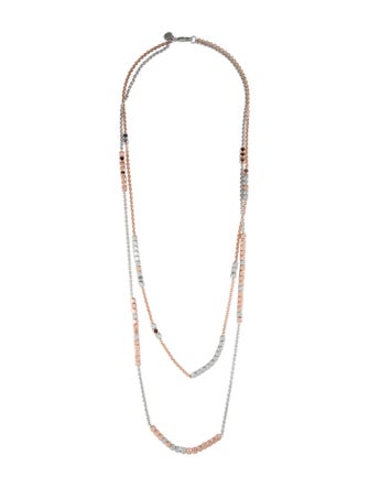 Tory Burch Geo Cube Double Strand Necklace