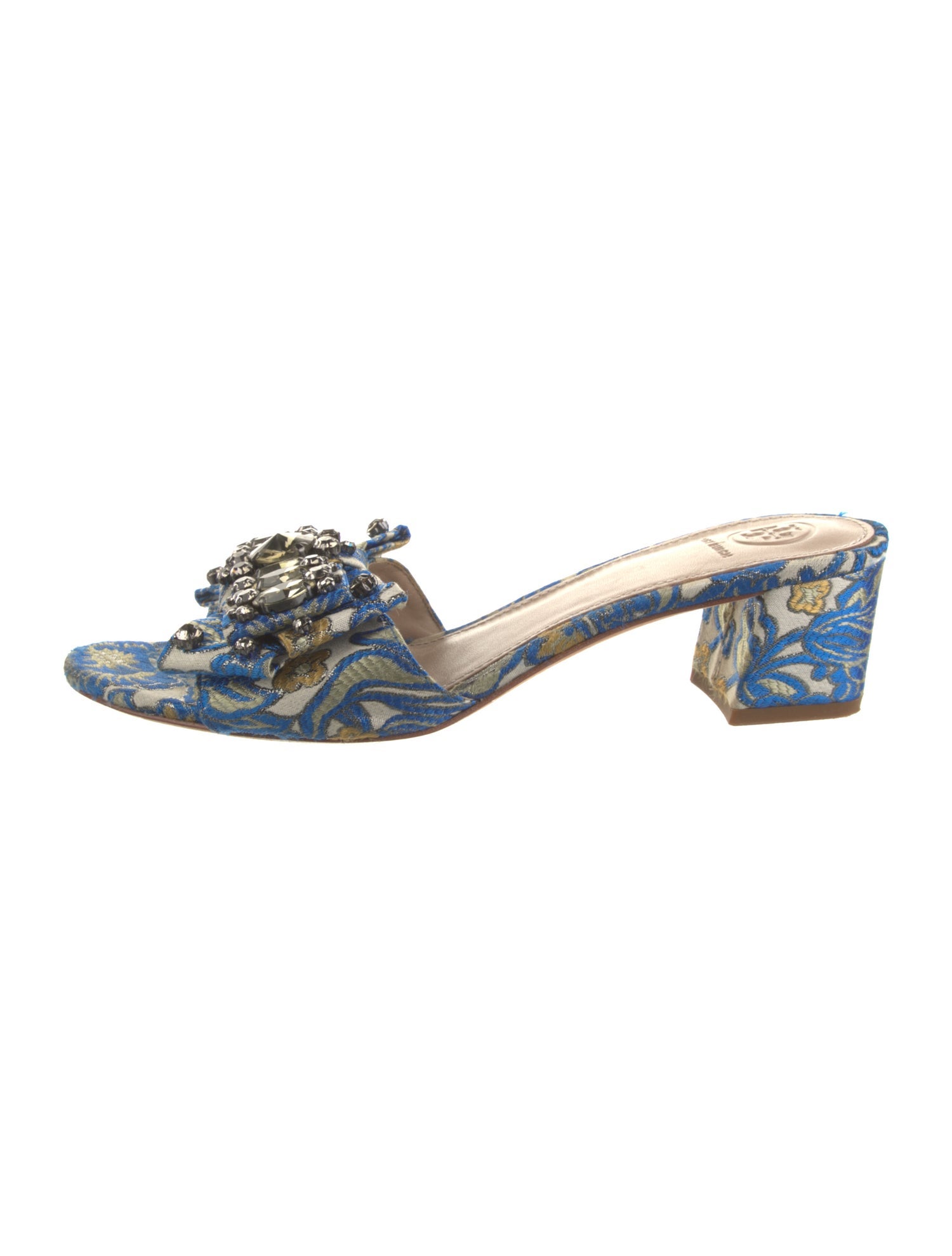 Tory Burch Printed Bow Accents Slides