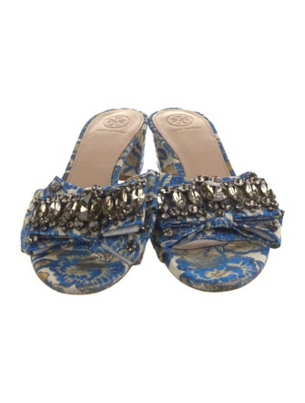 Tory Burch Printed Bow Accents Slides