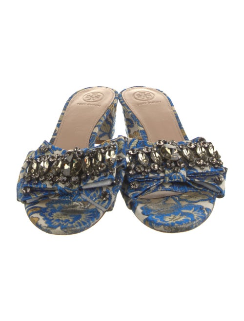 Tory Burch Printed Bow Accents Slides