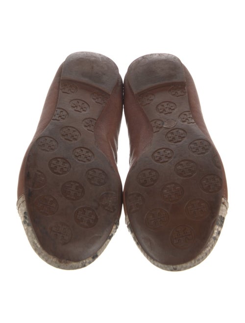 Tory Burch Leather Animal Print Ballet Flats