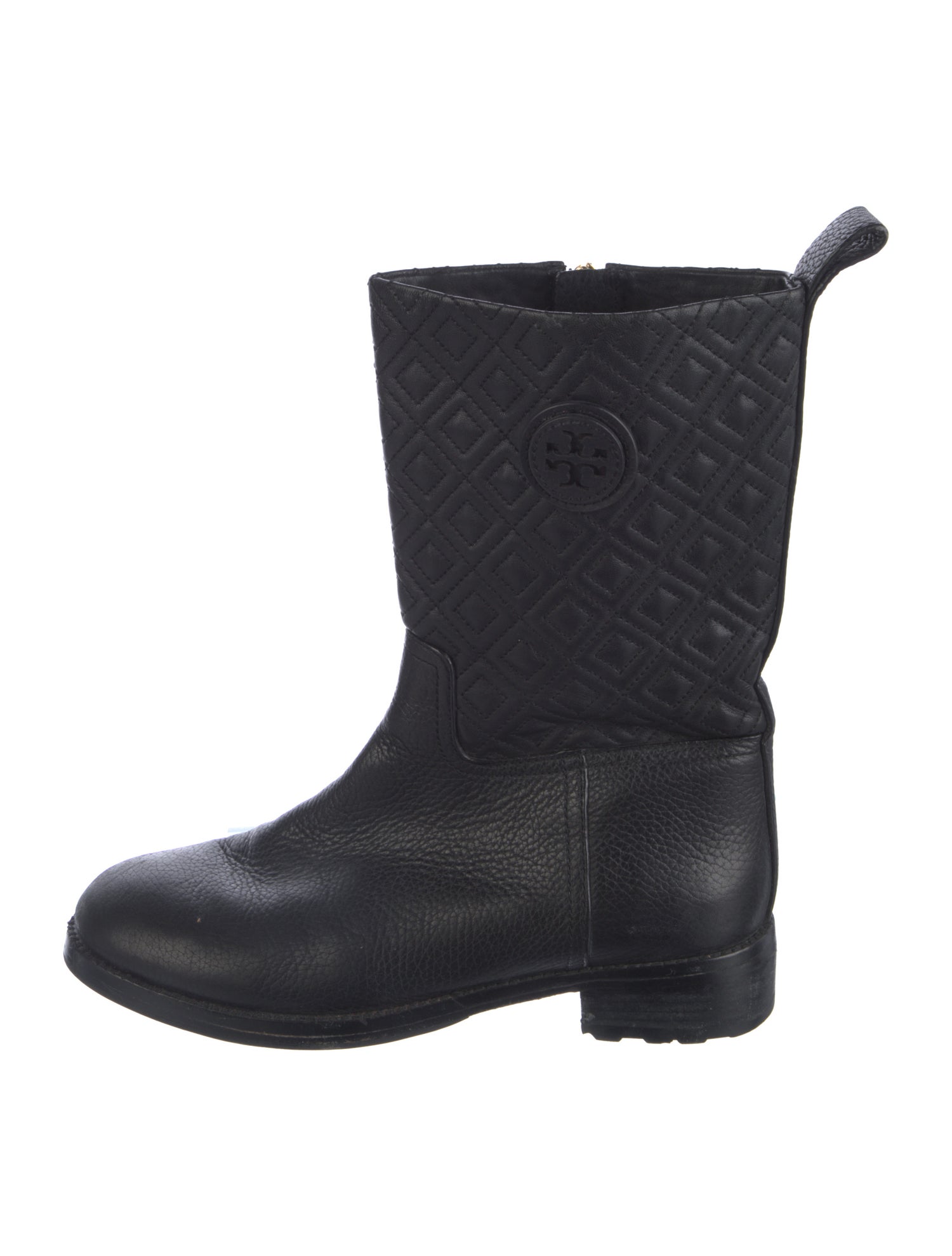 Tory Burch Leather Moto Boots