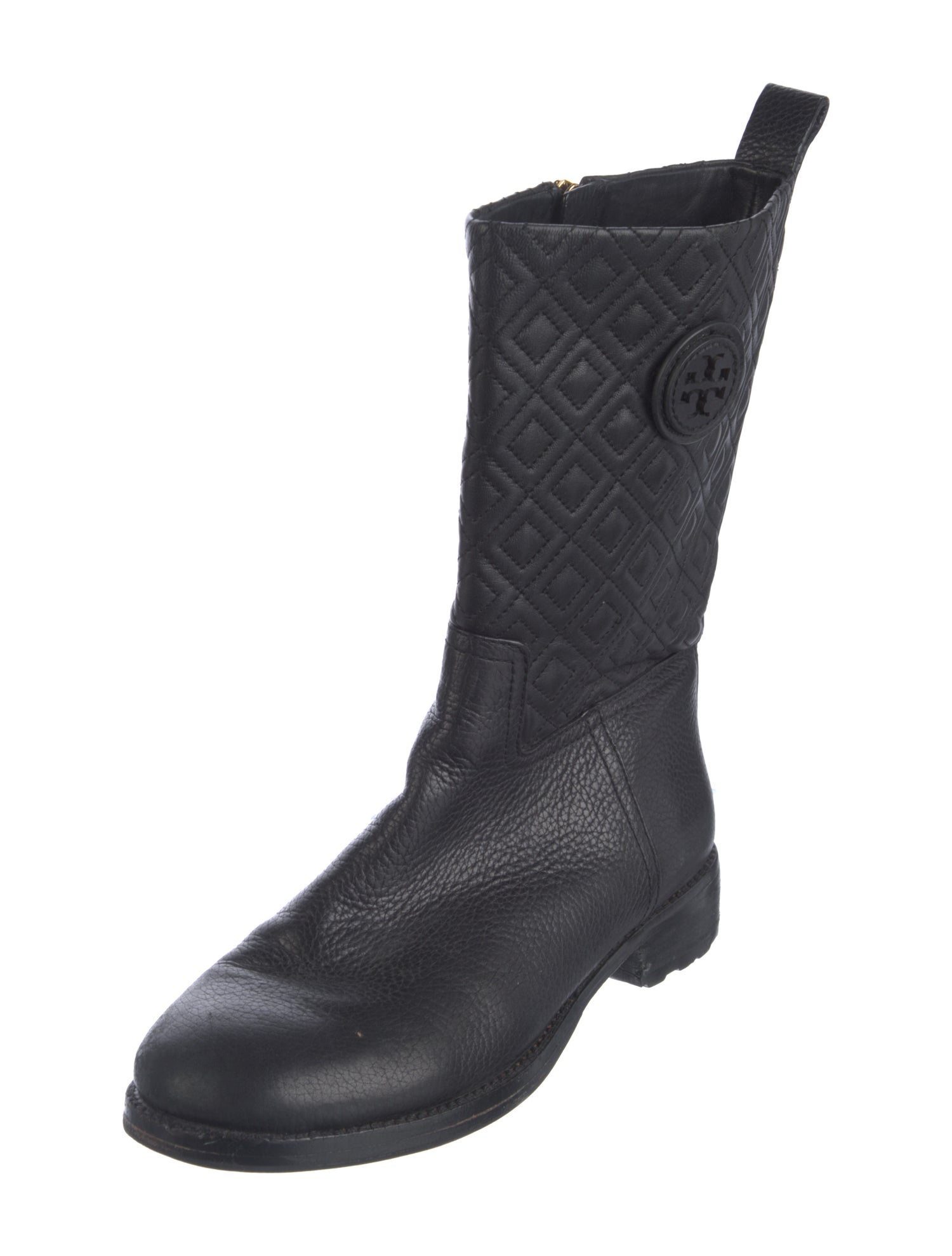 Tory Burch Leather Moto Boots