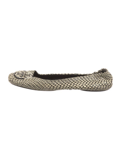 Tory Burch Embossed Leather Printed Flats