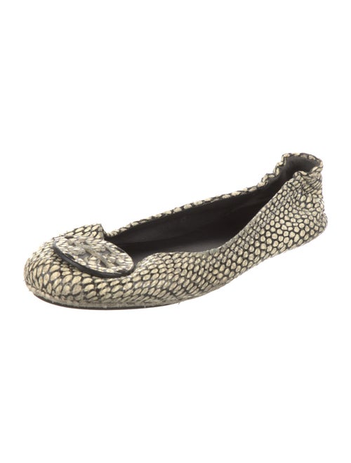 Tory Burch Embossed Leather Printed Flats