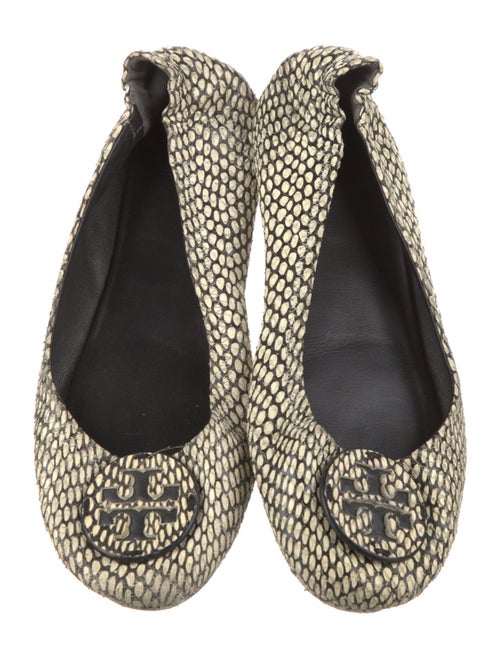 Tory Burch Embossed Leather Printed Flats