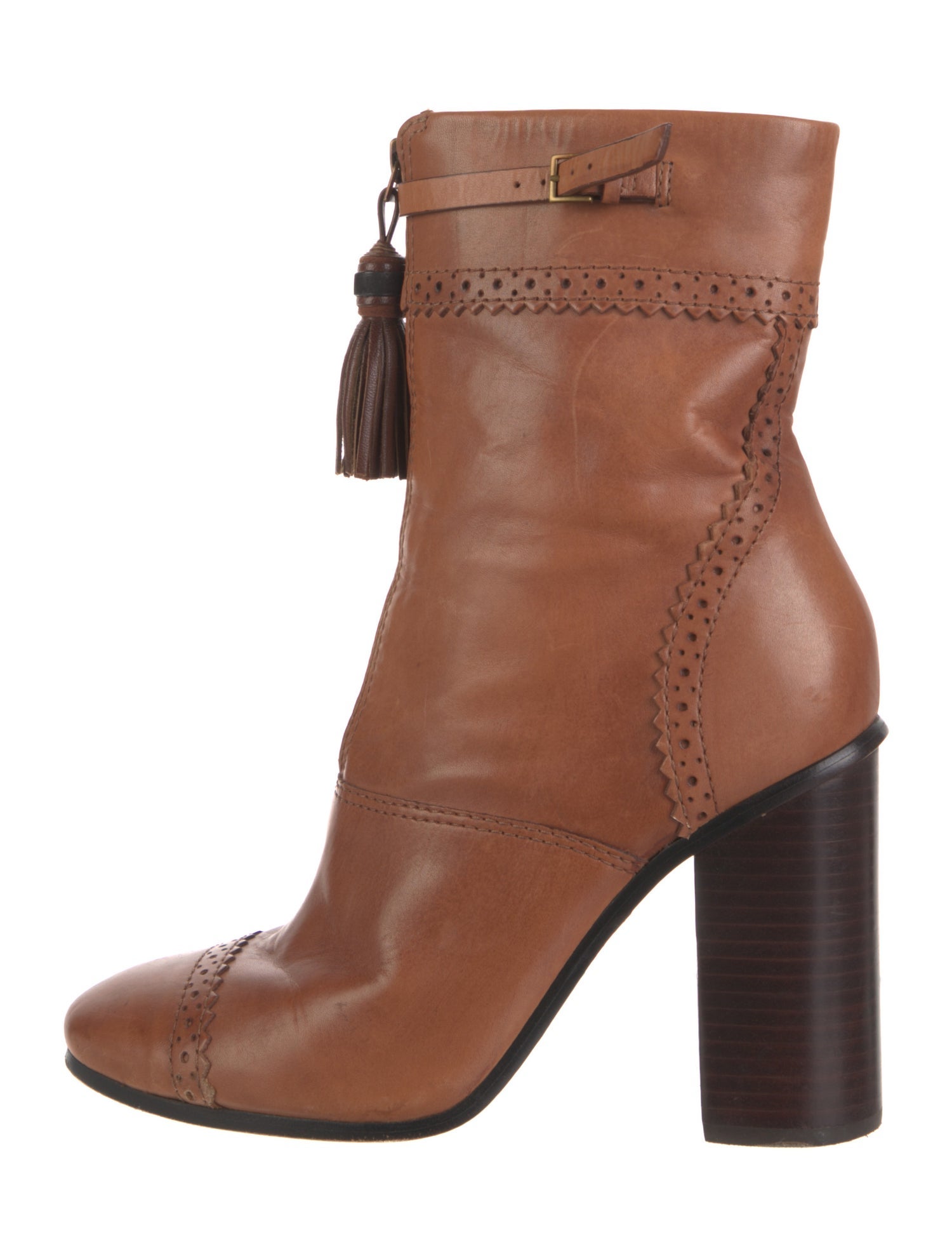 Tory Burch Leather Tassel Accents Boots