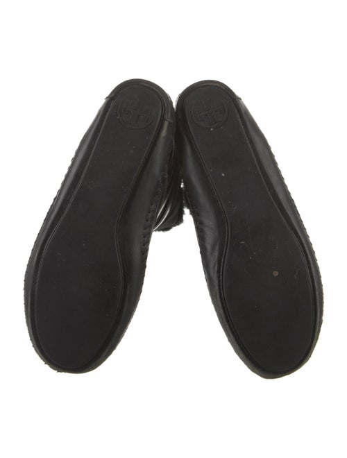 Tory Burch Suede Fur Trim Lace-Up Boots