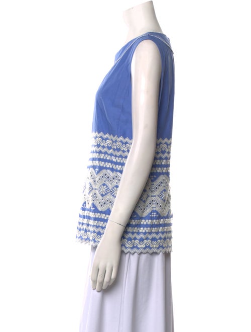 Tory Burch Printed Scoop Neck Top