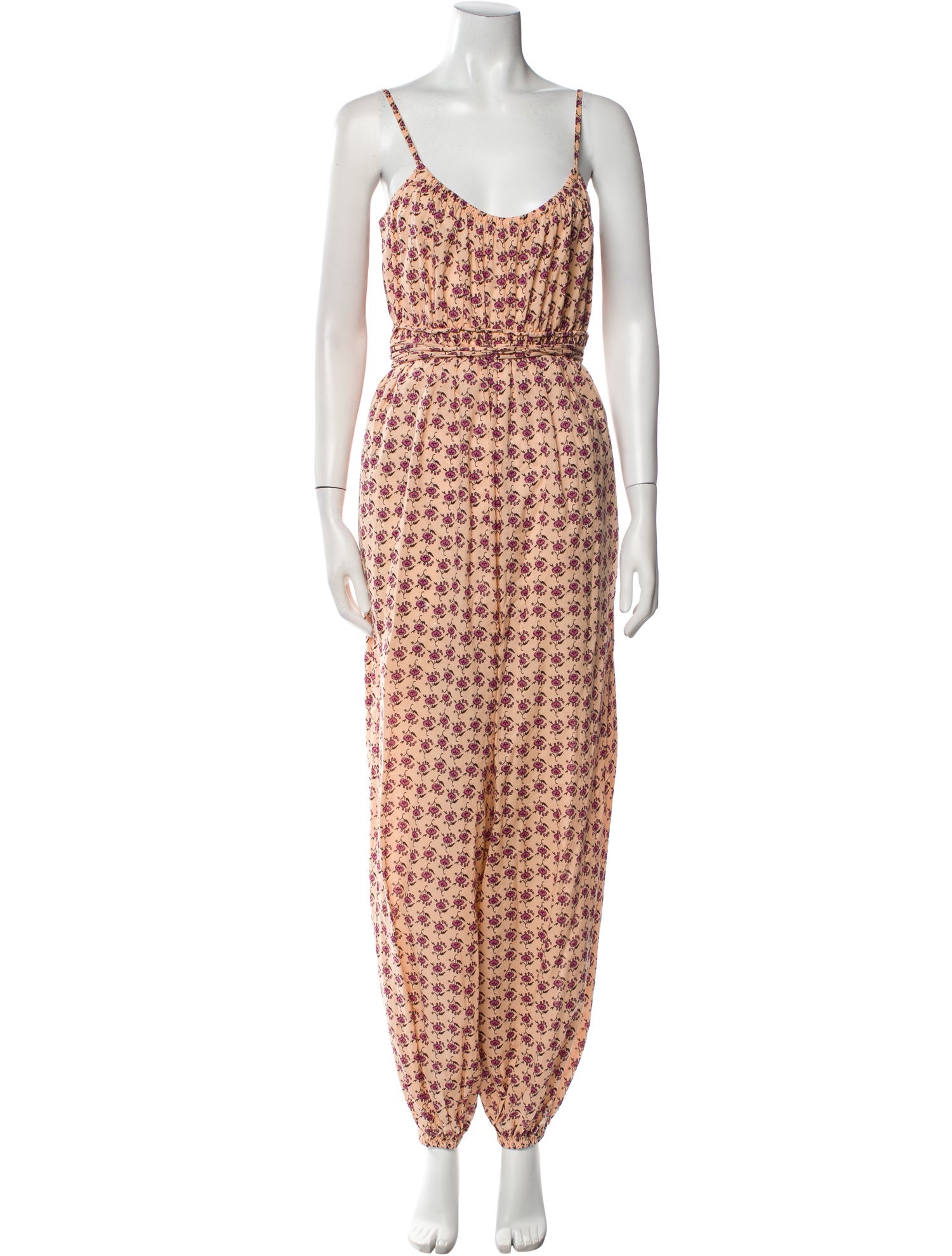 Tory Burch Floral Print Scoop Neck Jumpsuit