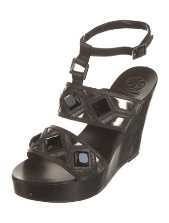 Tory Burch Leather Printed Gladiator Sandals