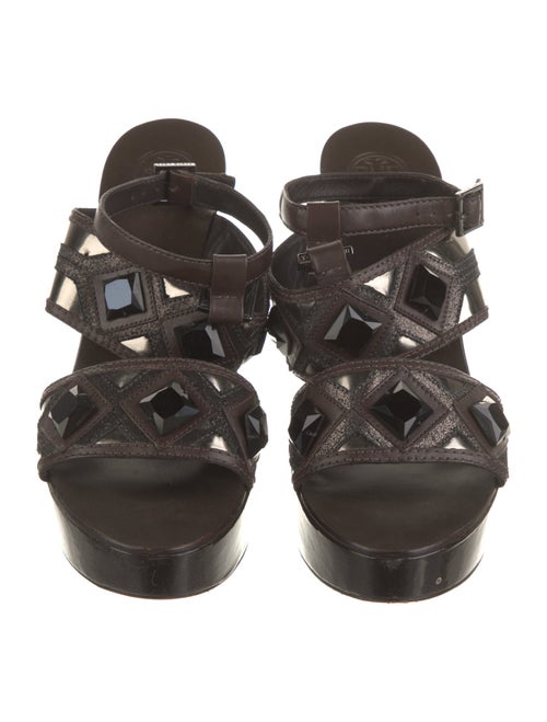 Tory Burch Leather Printed Gladiator Sandals