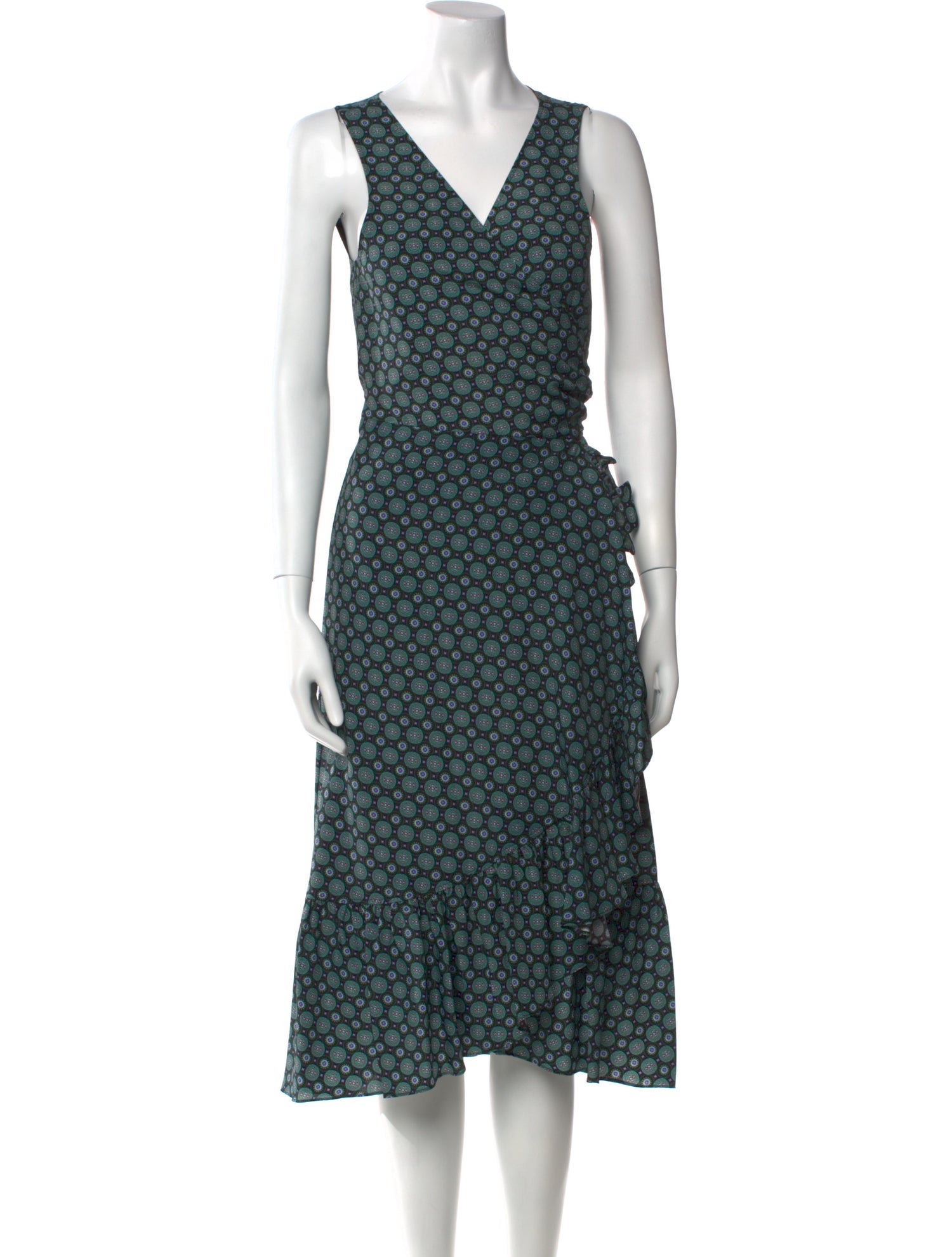 Tory Burch Polka Dot Print Midi Length Dress