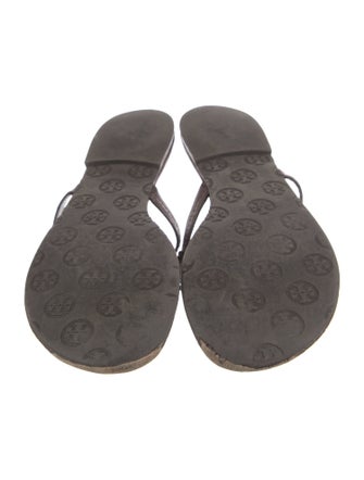 Tory Burch Signature Logo Leather Slides
