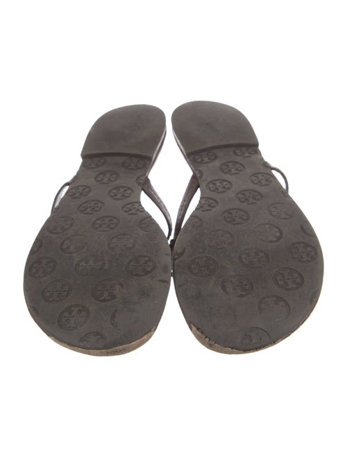 Tory Burch Signature Logo Leather Slides