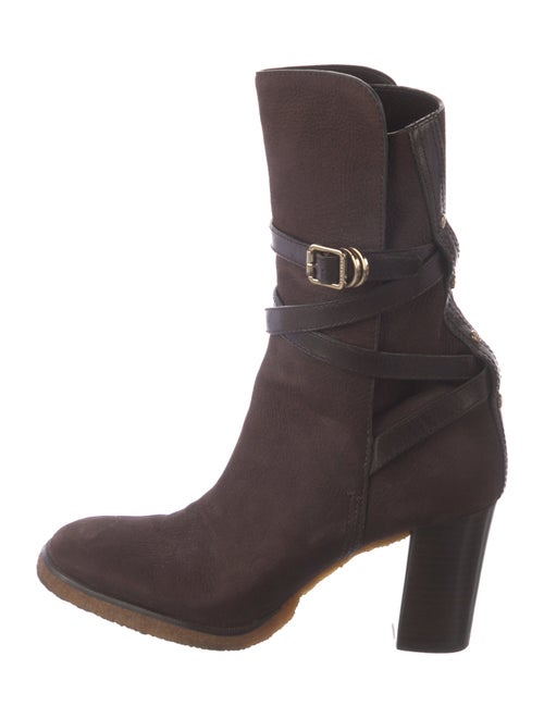 Tory Burch Signature Logo Suede Sock Boots